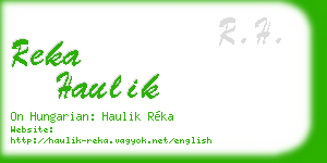 reka haulik business card